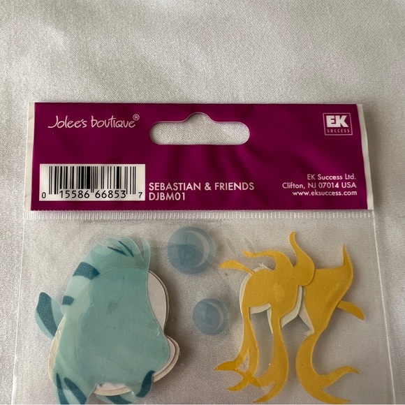 NWT EK Success Jolee’s Disney Little Mermaid Fish Character Dimensional Stickers - Picture 5 of 5